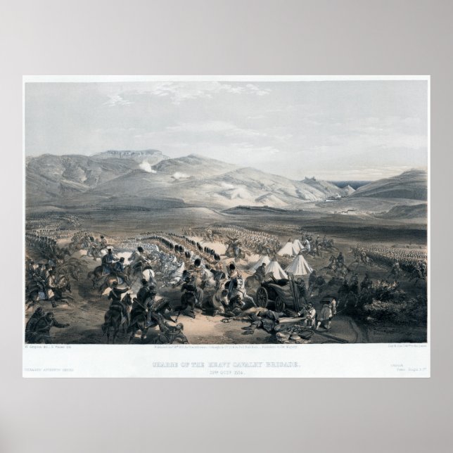 Charge of the Heavy Cavalry Brigade Poster (Front)