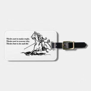 Charge of the Light Brigade Quote Illustration Luggage Tag