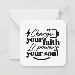 Charge Your Faith – Christian Inspirational Quote  Card