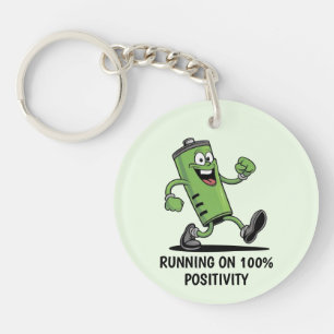 Charged Battery Keychain