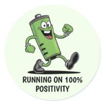 Charged Battery Sticker Set