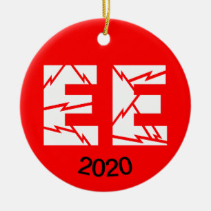 Charged EE Electrical Engineering Ceramic Ornament