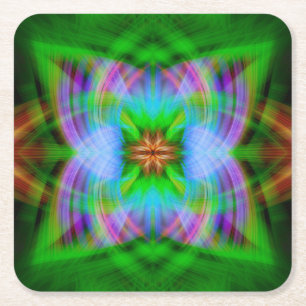 Charged square paper coaster