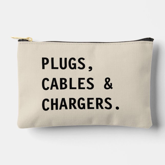 Charger & Cable Organizer,Home Office Travel Pouch (Front)
