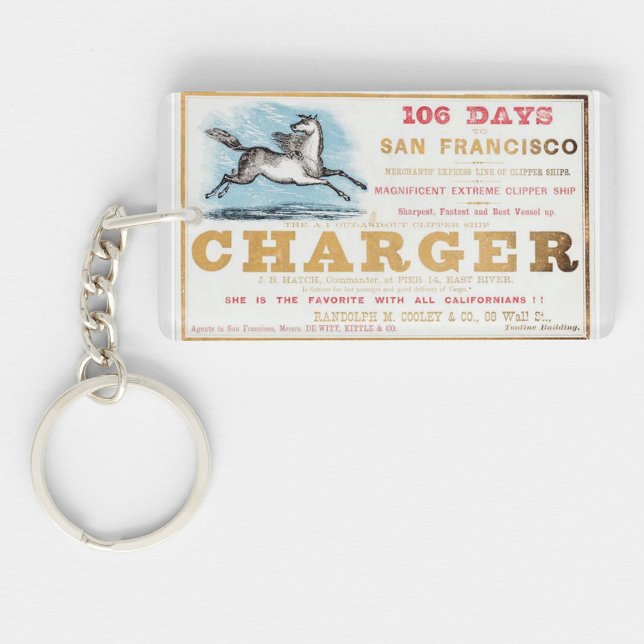 Charger clipper sailing ships 1861 keychain (Creator Uploaded)