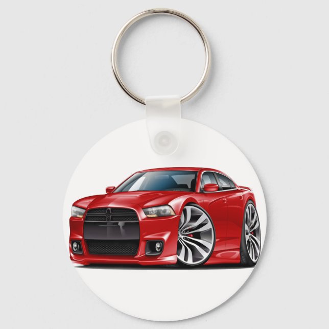 Charger SRT8 Red Car Keychain (Front)