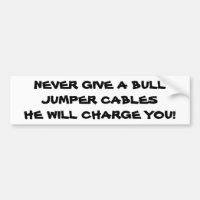 Charging Bull Battery Cables pun