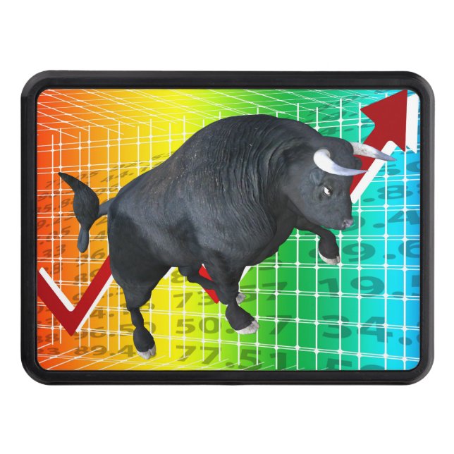 Charging Bull Market Run Trailer Hitch Cover (Front)