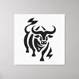 Charging Bull – Power and Determination Canvas Print