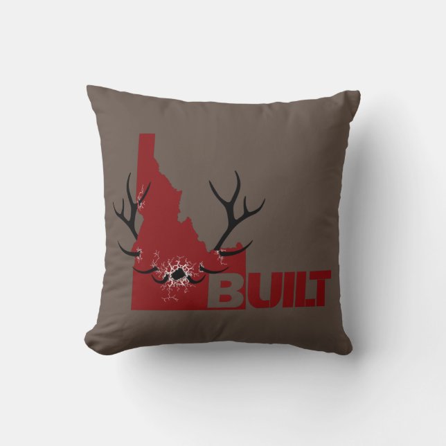 Charging Elk Throw Pillow (Front)