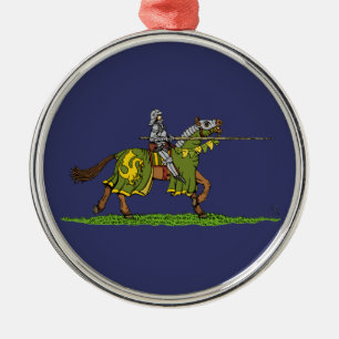 Charging Knight Metal Ornament