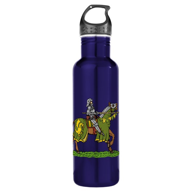 Charging Medieval Knight 710 Ml Water Bottle (Front)