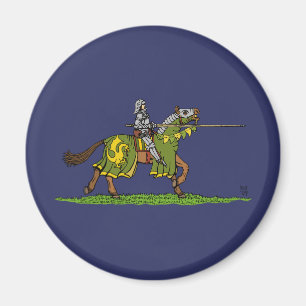 Charging Medieval Knight Magnet
