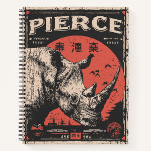 Charging Rhinoceros Wildlife Power Design Notebook
