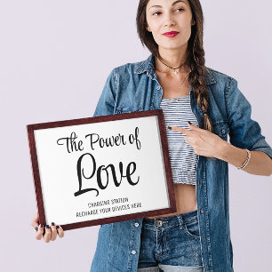 Charging station Wedding Sign Poster