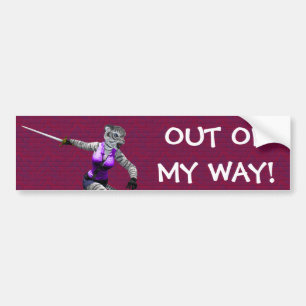 Charging Tigress Bumper Sticker