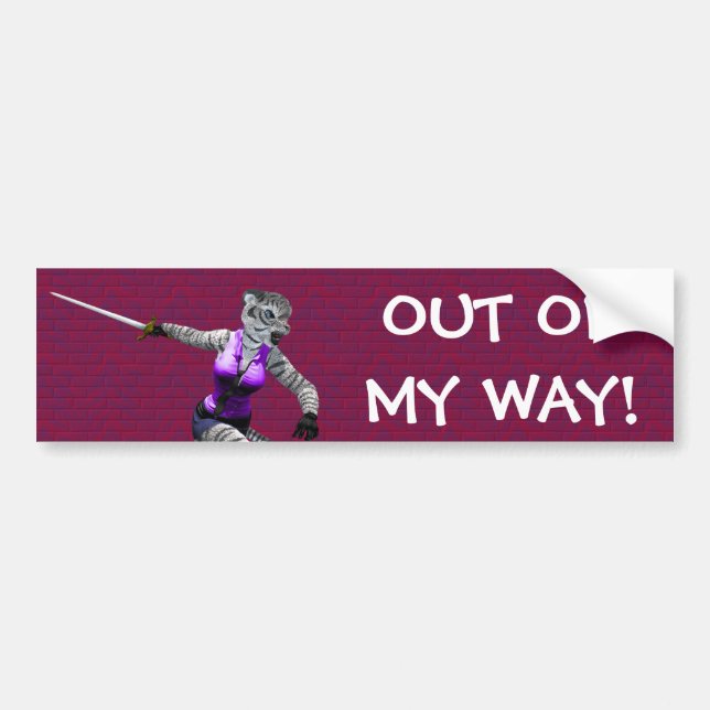 Charging Tigress Bumper Sticker (Front)