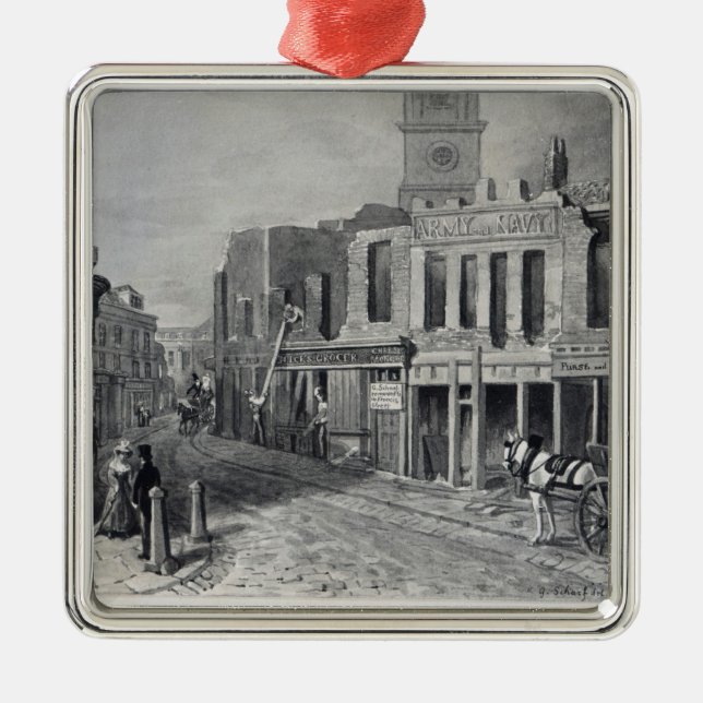 Charing Cross, 1830 Metal Ornament (Front)
