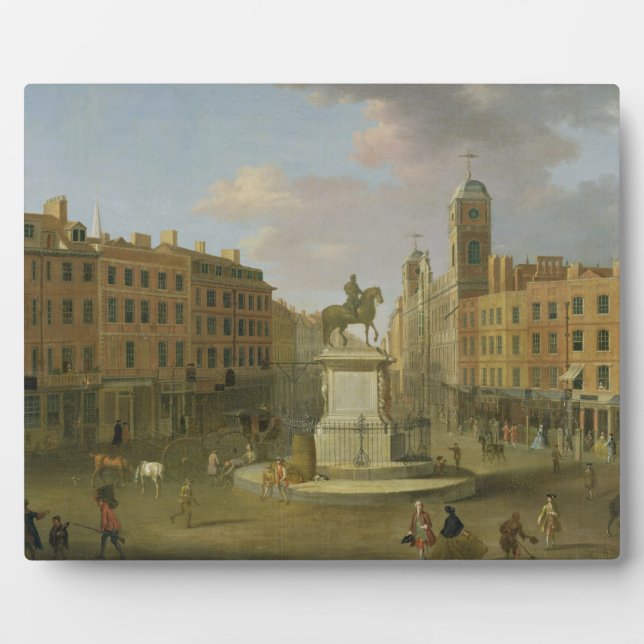 Charing Cross, with the Statue of King Charles I a Plaque (Front)