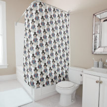 Chariolage Snowman rideau de douche d'hiver