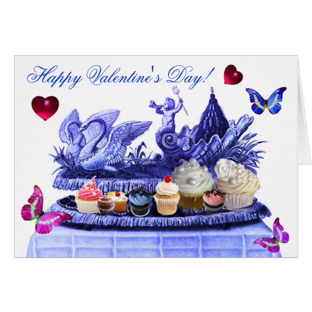CHARIOT BLEU, SWANS, CUPCAKES LES COEURS DE JOUR D (Devant horizontal)