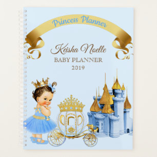 Chariot de château de princesse royale fille bleu 