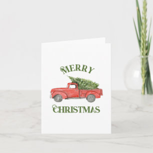 Chariot de Noël rouge Aquarelle
