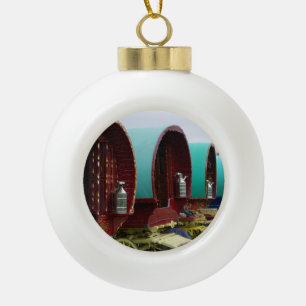 Chariots tziganes ornement de noël en céramique