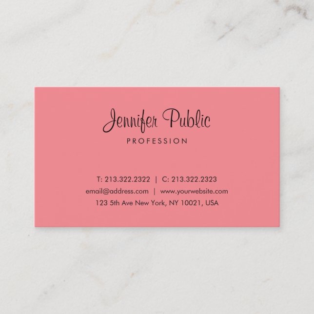 Charisma Colour Modern Simple Template Typography Business Card (Front)