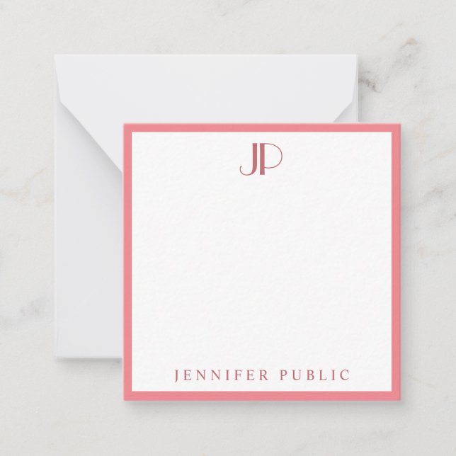 Charisma Red Modern Template Initial Monogram (Front)