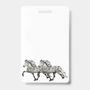 Charismatic Icelandic Horse in Tolt Badge