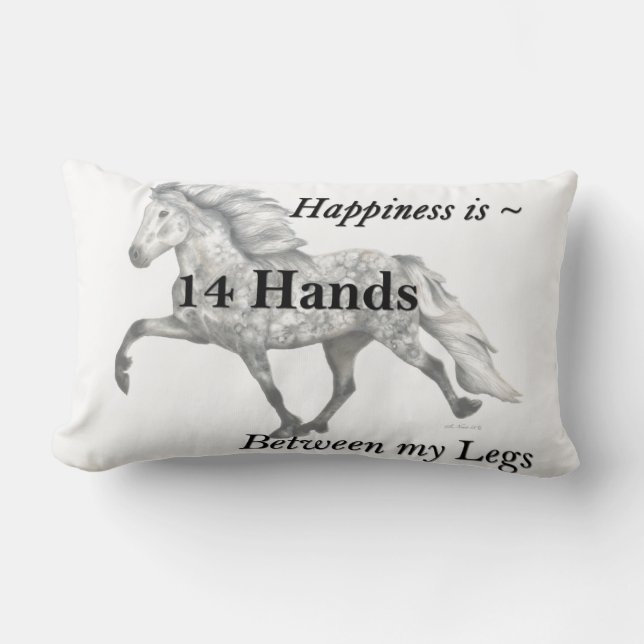 Charismatic Icelandic Horse in Tolt Lumbar Pillow (Front)