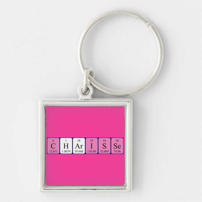 Charisse periodic table name keyring (Front)