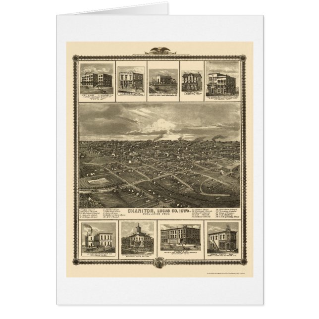 Chariton, carte panoramique d'IA - 1875 (Devant)