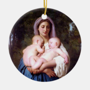 Charity, Bouguereau Ceramic Ornament