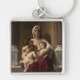 Charity by William Adolphe Bouguereau Keychain