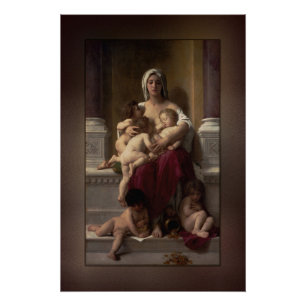 Charity by William Adolphe Bouguereau Poster