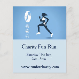 Charity fun run marathon flyer