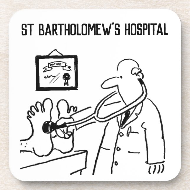 Charity Fund Raiser Medical Cartoon on a Coaster (Front)