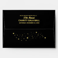 Charity Gala Ball Elegant Black Gold Custom