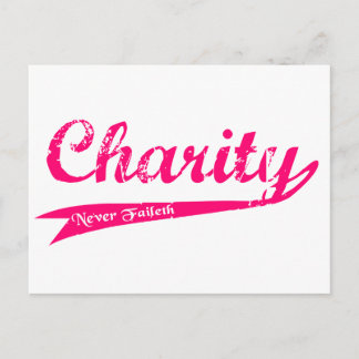 Charity Never Faileth LDS Relief Society Postcard