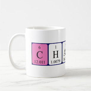 Charity periodic table name mug