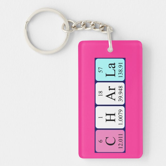 Charla periodic table name keyring (Front)
