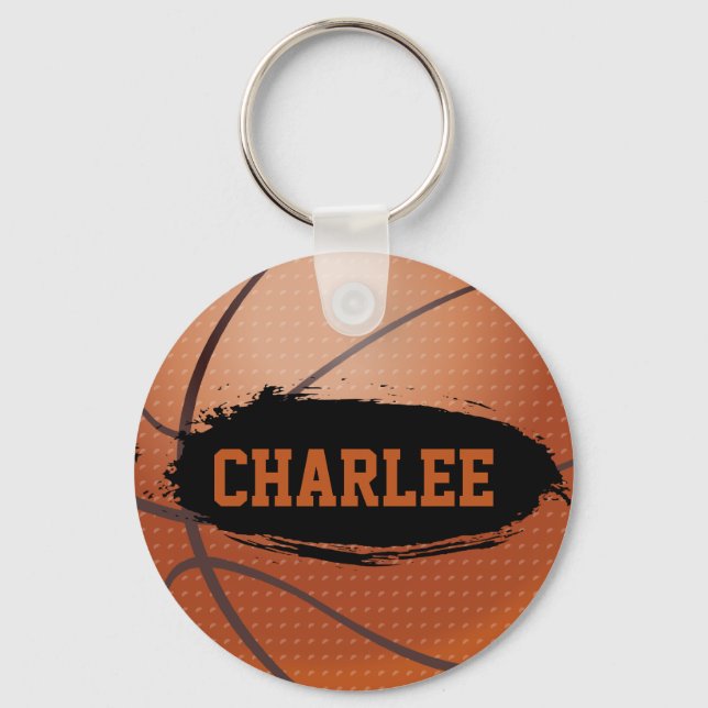 Charlee Personalized Basketball Keychain / Keyring (Front)