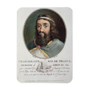 Charlemagne (747-814), King of France, engraved by Magnet
