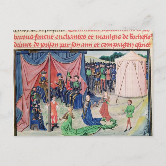 Charlemagne and his barons being enchanted postcard (Front)