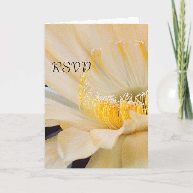 Charlemagne Echinopsis in bloom RSVP Invitation (Front)