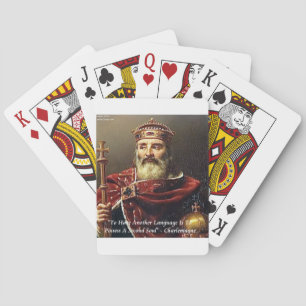 Charlemagne & Famous Languages Quote Playing Cards