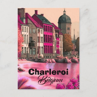Charleroi Belgium print Travel Poster Charleroi po Postcard
