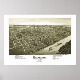 Charleroi, PA Panoramic Map - 1897 Poster